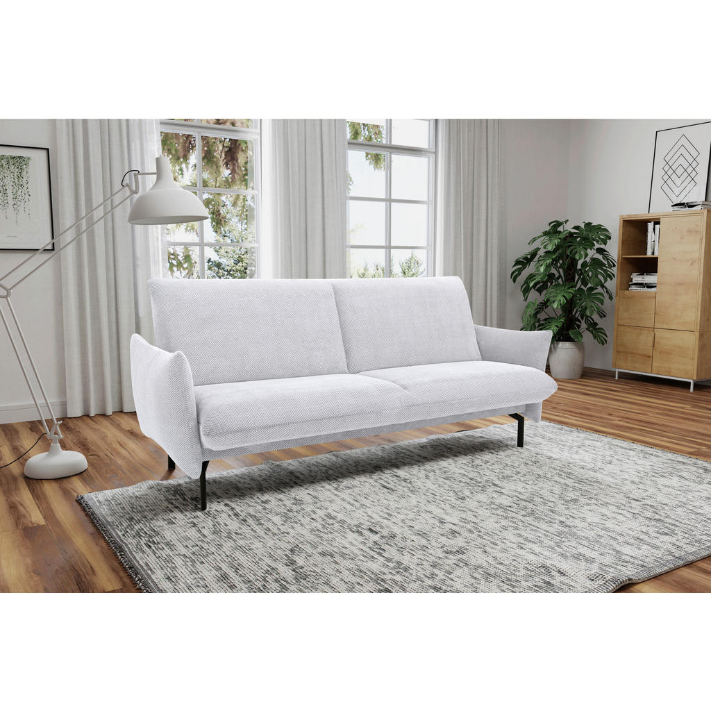 Thumbnail - Mid.you Schlafsofa, Silber, Textil, Uni, 2-Sitzer, 234x102x95 cm, Made in EU, FSC Mix, Liegefunktion, Schlafen auf Sitzh...