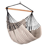 HÄNGESESSEL comfort org.cotton 110/160/180 cm  - Weiß/Grau, KONVENTIONELL, Holz/Textil (110/160/180cm) - La Siesta