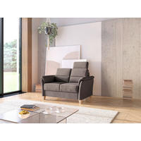 2-SITZER-SOFA PALMERA V in Flachgewebe Dunkelbraun  - Eichefarben/Dunkelbraun, KONVENTIONELL, Holz/Textil (149/89/89cm) - Sit & More