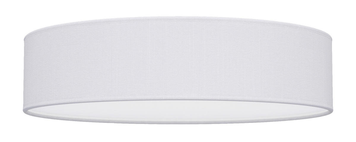 MENNYEZETI LÁMPA - fehér, Design, műanyag/textil (40/15cm)