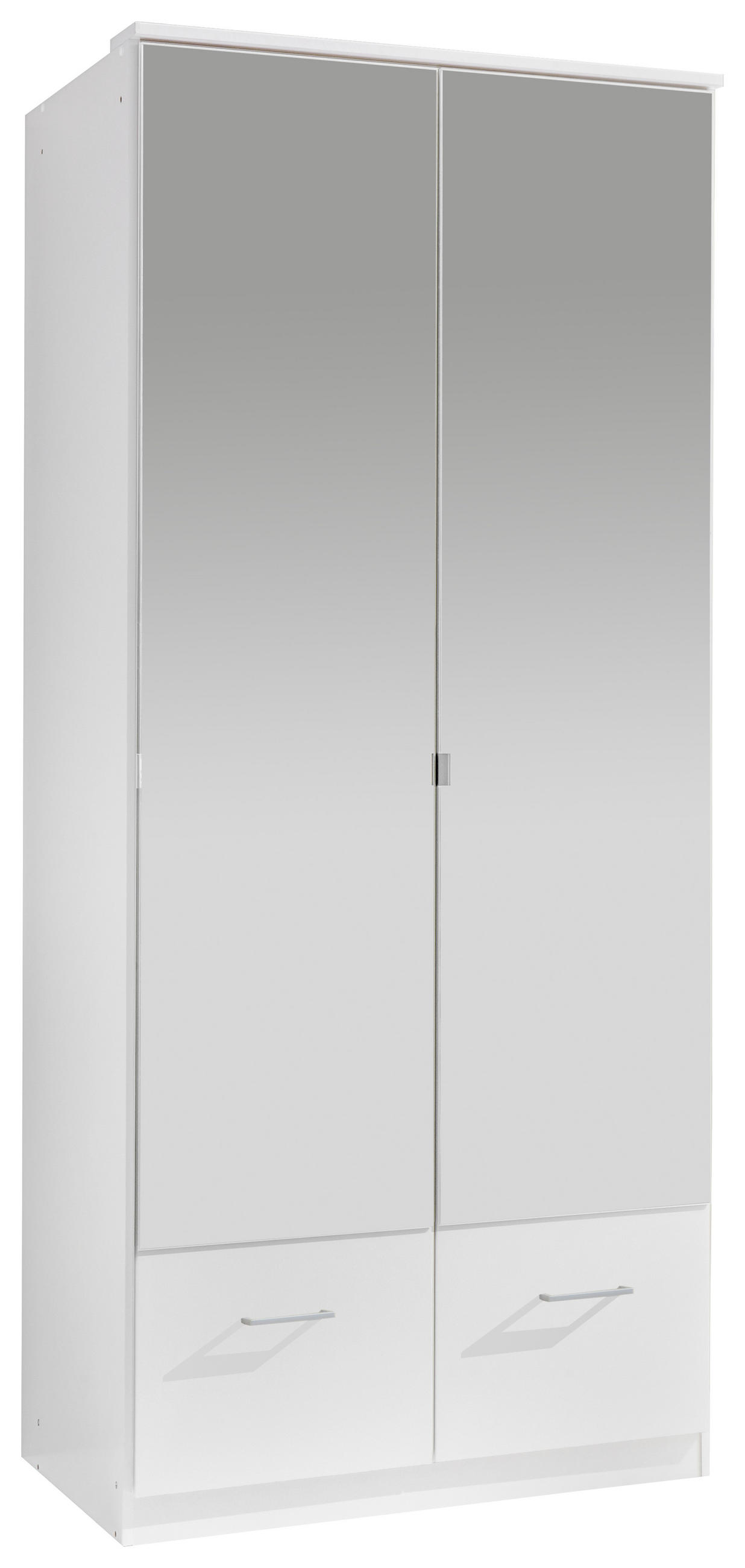 Drehtürenschrank in Weiß