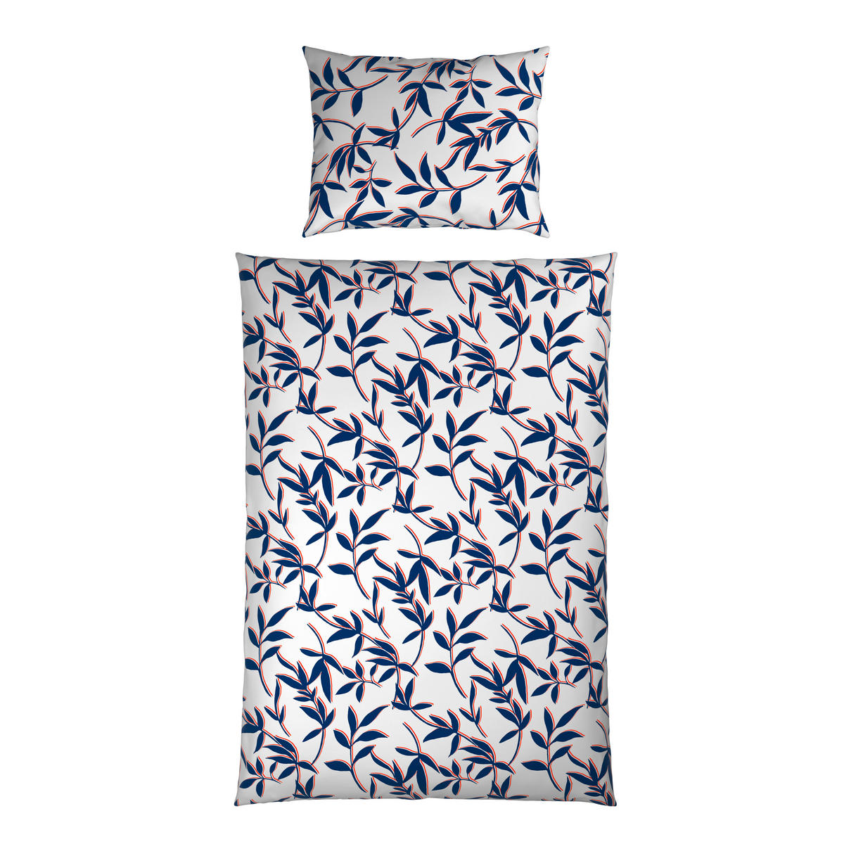 BETTWÄSCHE Mavie Satin 140/200 cm  - Blau/Weiß, KONVENTIONELL, Textil (140/200cm) - Novel