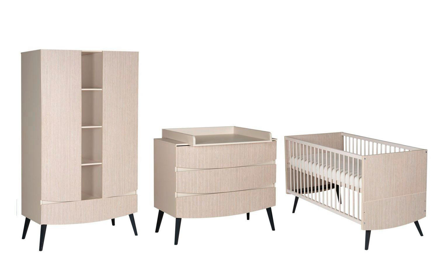 BABYZIMMER  - Beige/Schwarz, Basics, Holz/Holzwerkstoff - Schardt