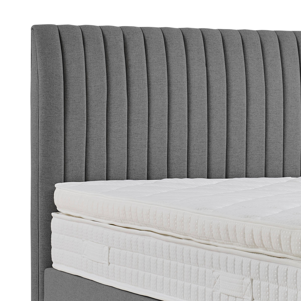 POSTEL BOXSPRING, 180/200 cm, šedá - šedá/černá, Moderní, kov/kompozitní dřevo (180/200cm) - MID.YOU