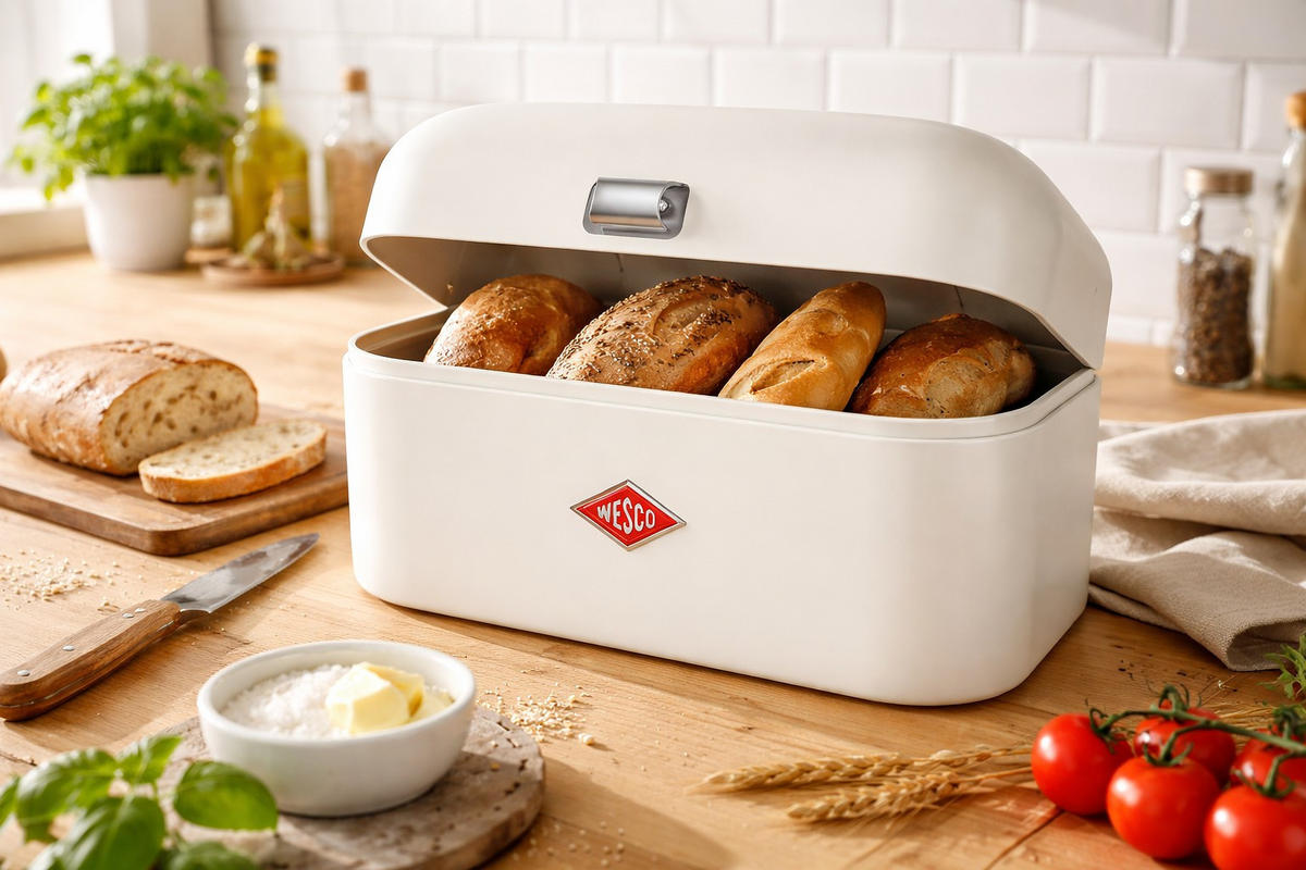 BROTKASTEN - Sandfarben, Basics, Metall (27/22/22cm) - Wesco