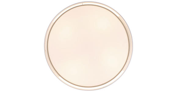 DECKENLEUCHTE  45/13 cm    - Beige/Weiß, MODERN, Kunststoff/Textil (45/13cm) - Novel