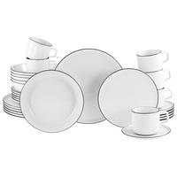 KOMBISERVICE Chef Collection Black Line 30-teilig  - Grauweiß/Schwarz, Basics, Keramik - Creatable