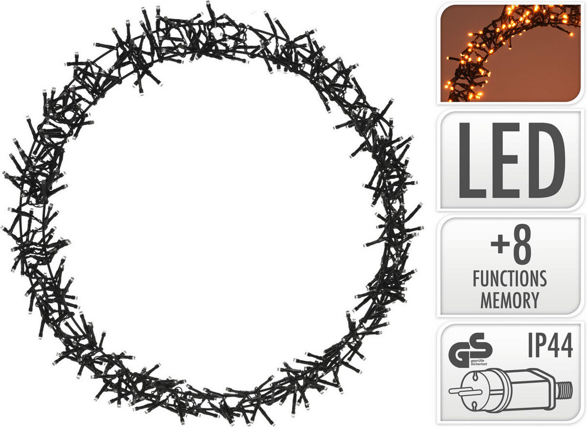 LED-DEKOLEUCHTE 48 cm  - Schwarz, Basics, Kunststoff (48cm) - X-Mas