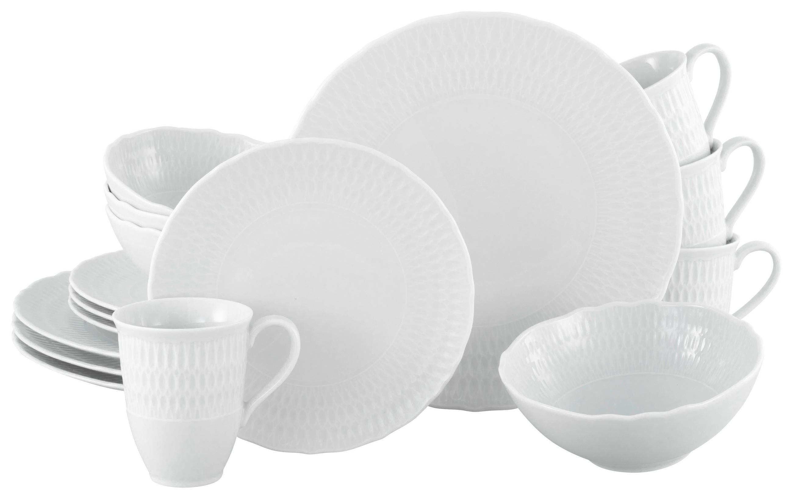 KOMPLETT SERVIS Sofia 16 delar  - vit, Design, keramik - Creatable