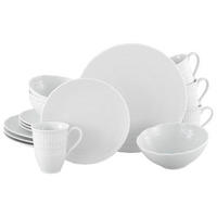 KOMBINOVANÁ SOUPRAVA, 16dílné, porcelán - bílá, Design, keramika - Creatable