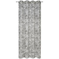 ÖSENVORHANG halbtransparent  - Weiß/Grau, Design, Textil (135/245cm) - Esposa