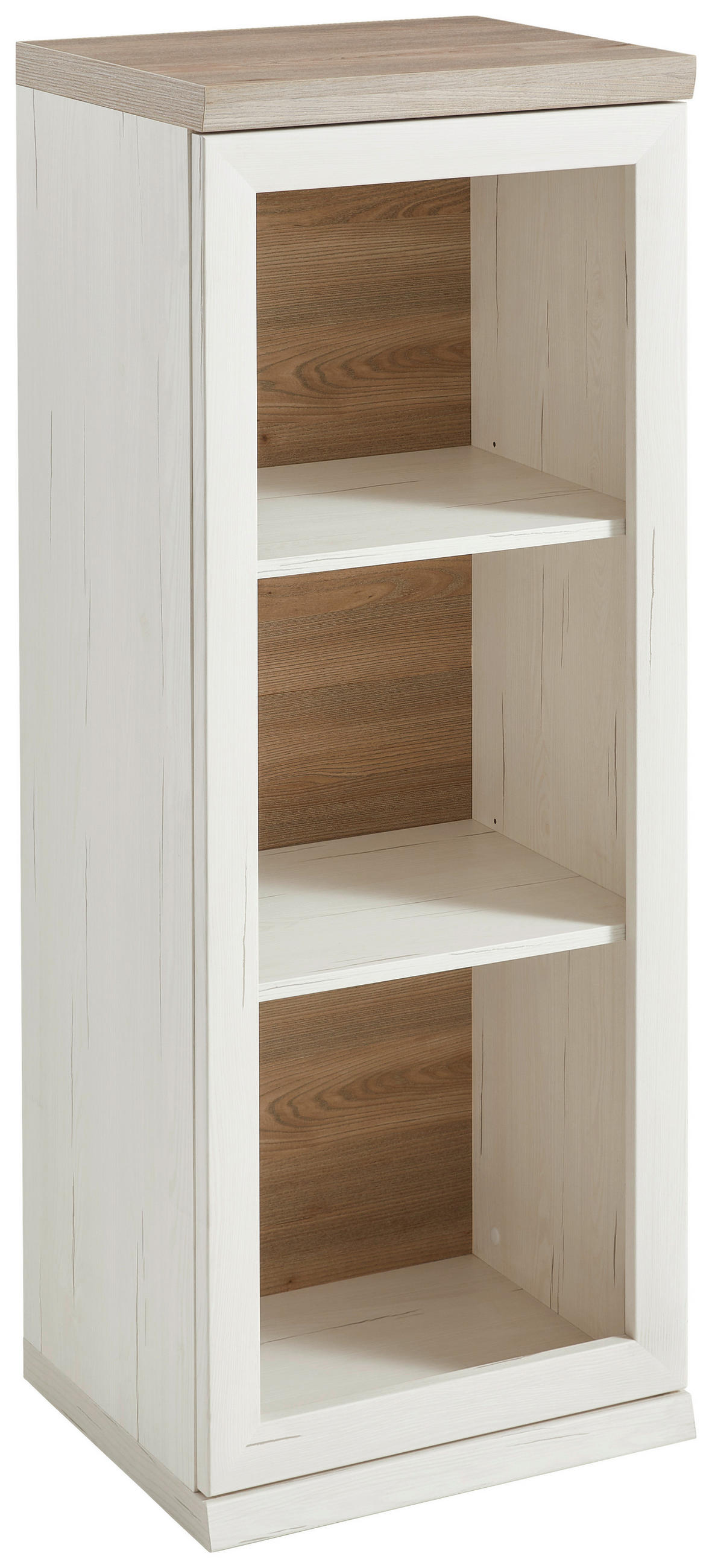 PISARNIŠKI REGAL 50,6/131,6/43 cm siva, bela  - siva/bela, Moderno, leseni material (50,6/131,6/43cm) - Hom`in