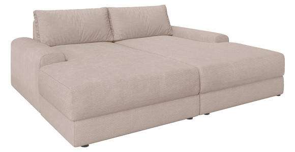 BIGSOFA Cord Rosa  - Schwarz/Rosa, MODERN, Kunststoff/Textil (234/93/190cm) - Carryhome