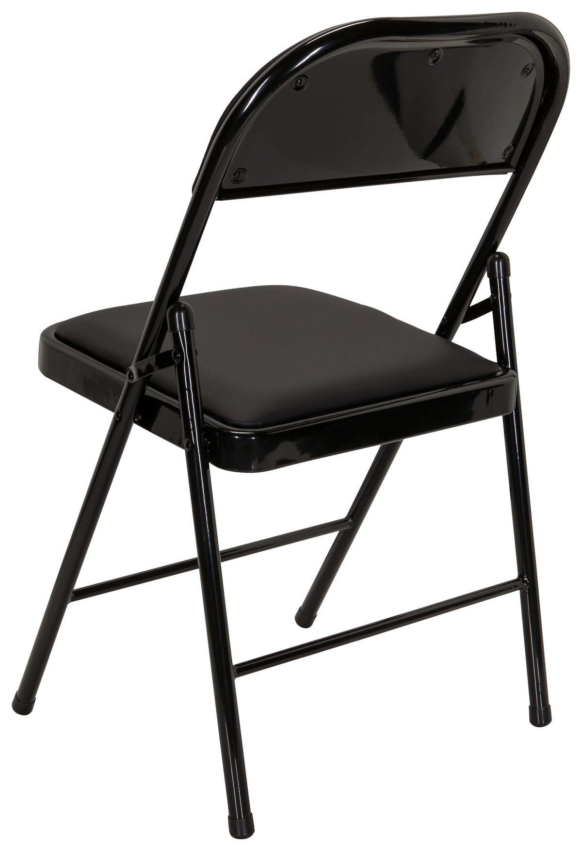 KLAPPSTUHL Lederlook Schwarz  - Schwarz, Basics, Textil/Metall (44/80/49cm) - MID.YOU