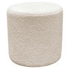 HOCKER Teddystoff Beige  - Beige/Weiß, Trend, Kunststoff/Textil (35/35/36cm) - Novel
