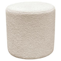 HOCKER Teddystoff Beige  - Beige/Weiß, Trend, Kunststoff/Textil (35/35/36cm) - Novel