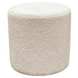 POUF in Beige Textil, Holzwerkstoff Beige  - Beige, Trend, Holzwerkstoff/Textil (35/35cm) - Novel
