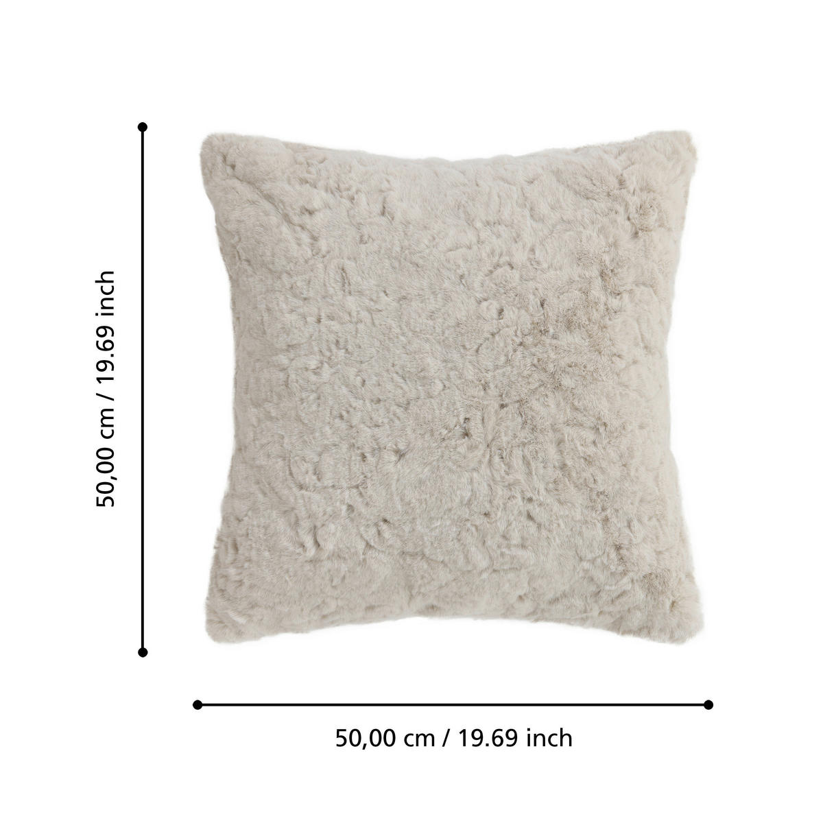 ZIERKISSEN  50/50 cm   - Beige, Design, Textil (50/50cm) - Eglo