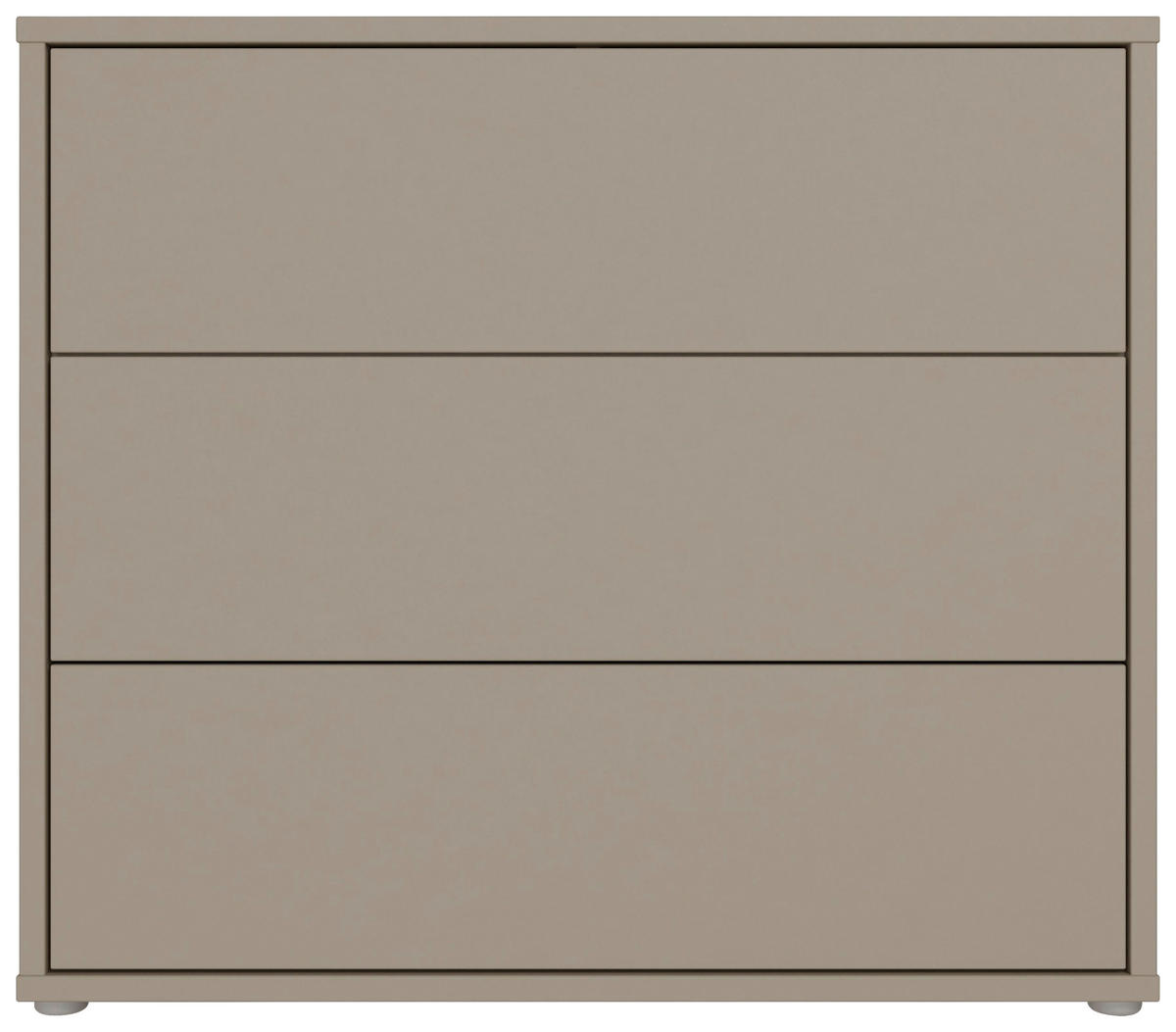 KOMMODE , 95/83/42 cm, 3 Schublade(n)  - Taupe/Silberfarben, Trend, Holzwerkstoff/Kunststoff (95/83/42cm) - Carryhome