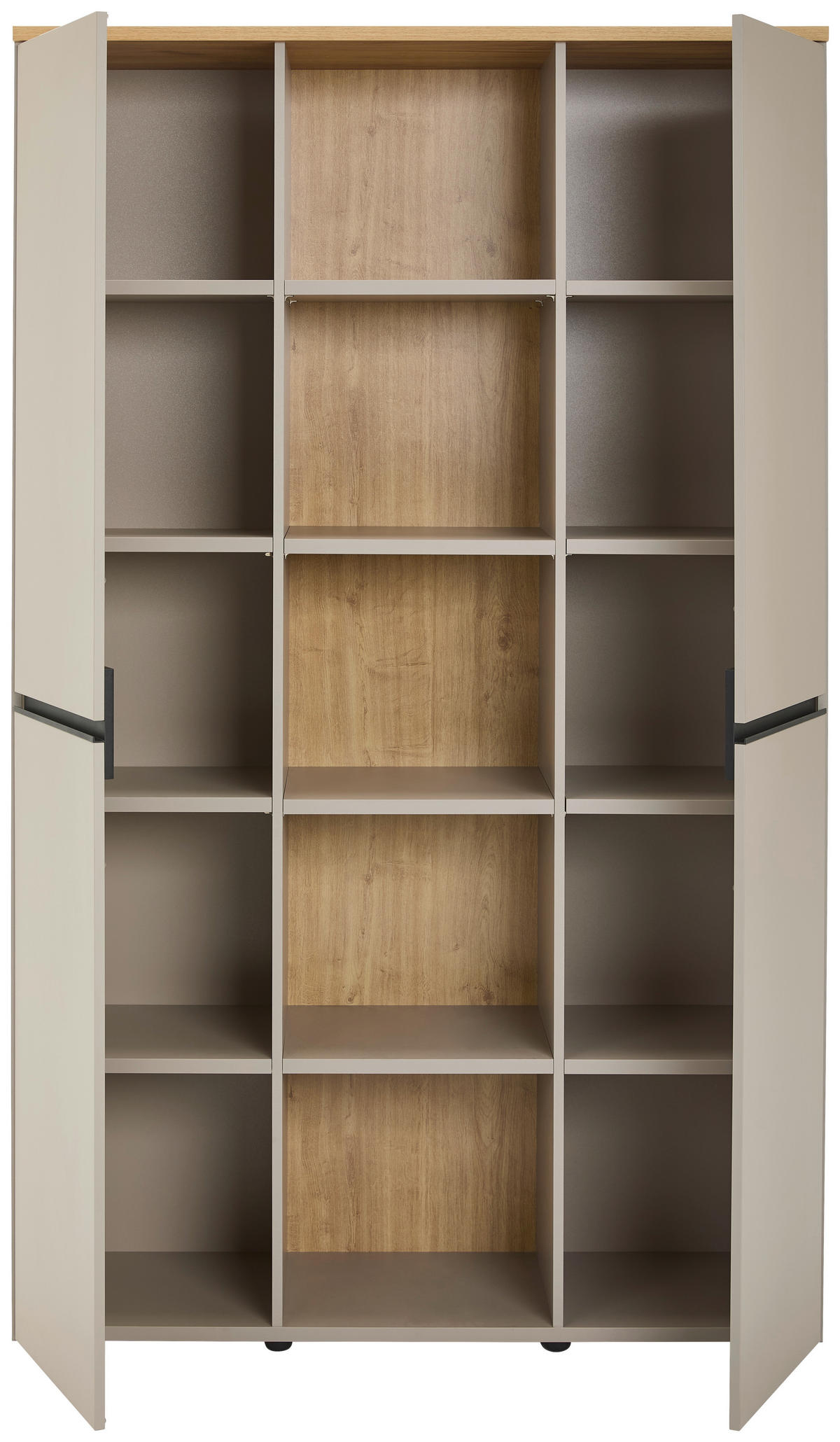 AKTENSCHRANK Grau, Eichefarben  - Eichefarben/Grau, MODERN, Holzwerkstoff (120/197/40cm) - Novel