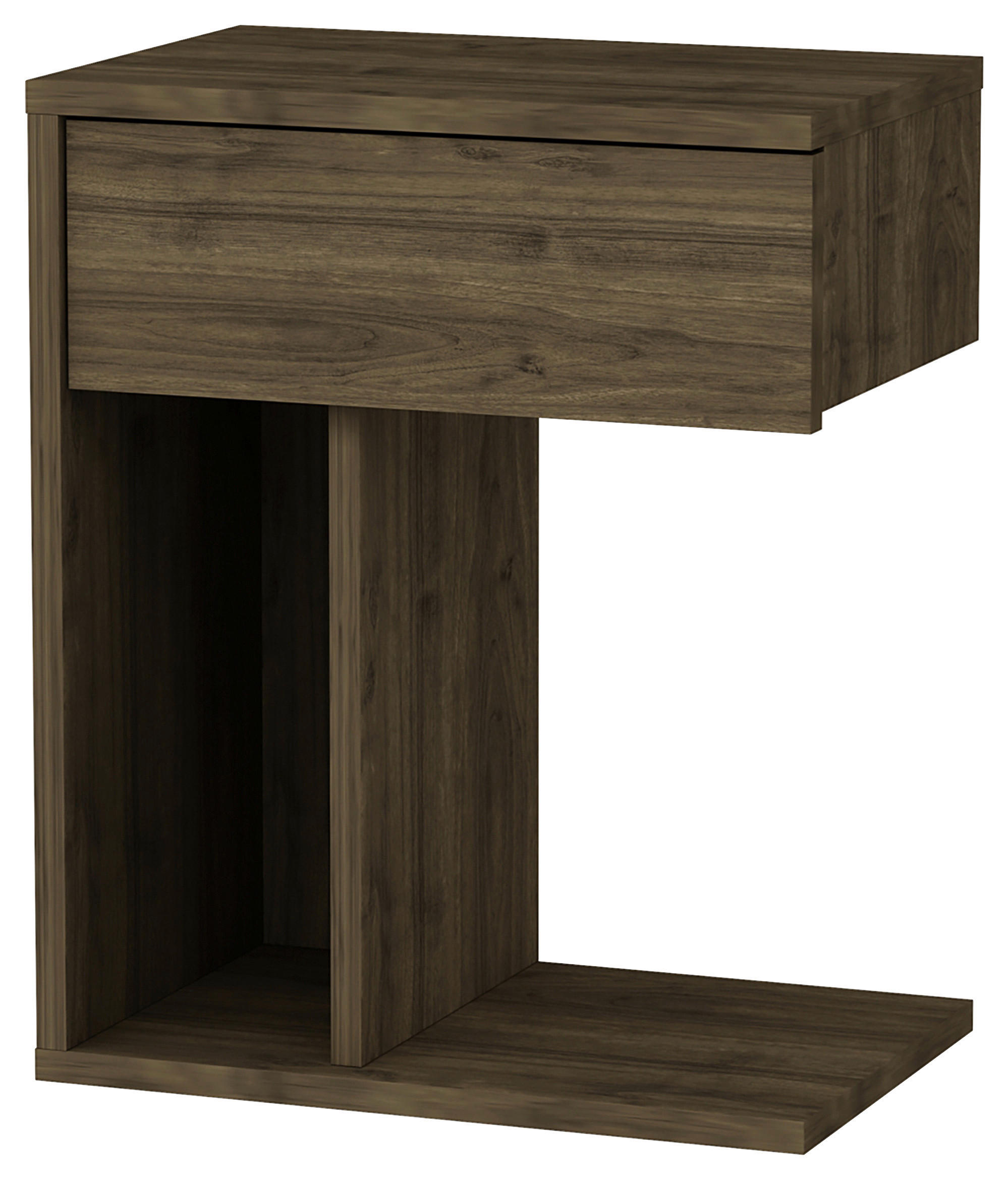 Livetastic Nachtschrank Walnuss 44.4x55x29.4 cm