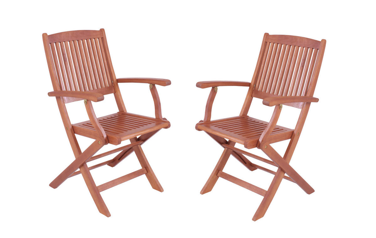 GARTENKLAPPSTUHL in Holz Braun  - Braun, Basics, Holz (52,5/90/59,5cm) - Gardenson
