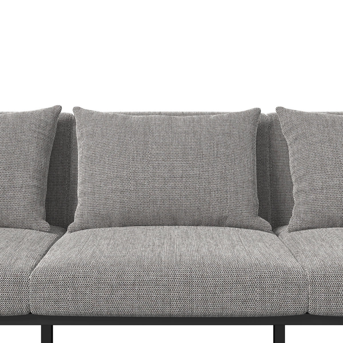 LOUNGEGARNITUR 4-teilig   210/80/86 cm Aluminium  - Anthrazit/Grau, LIFESTYLE, Stein/Textil (210/80/86cm) - Ambia Garden