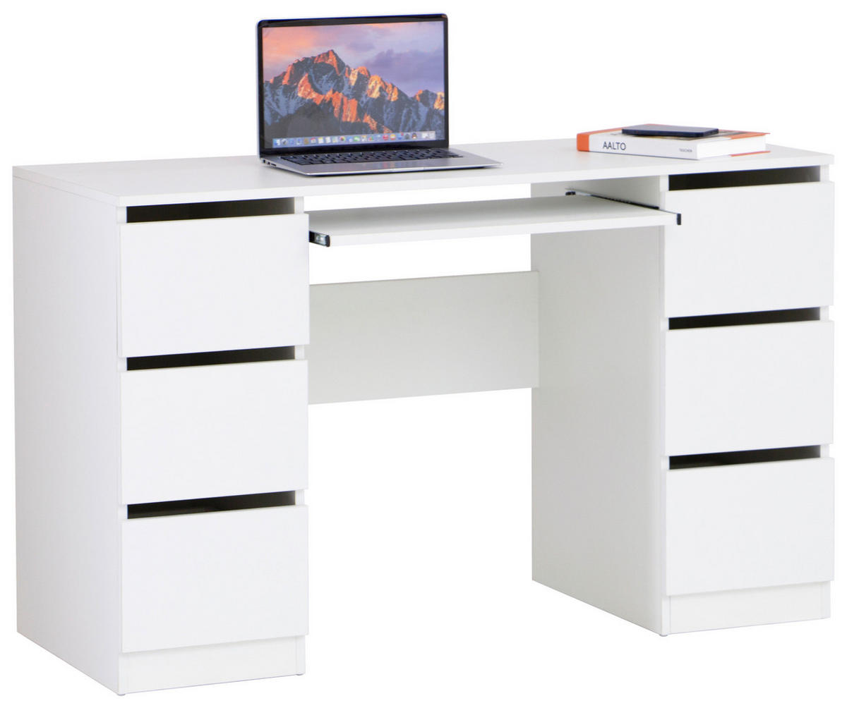 SCHREIBTISCH  in Weiß  - Weiß, MODERN, Holzwerkstoff (120/76/51cm) - MID.YOU