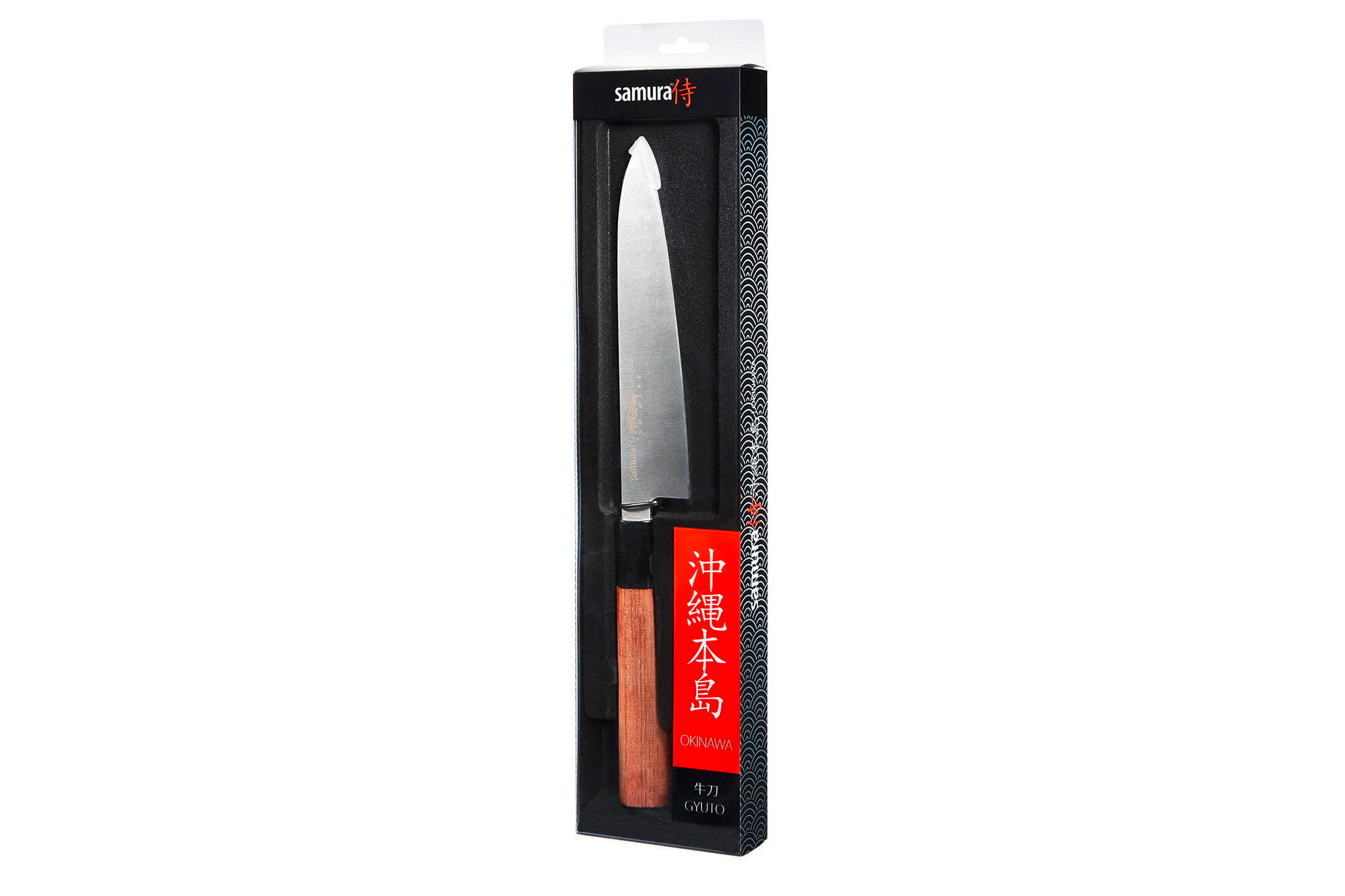 NOŽ ŠEFA KUHINJE  OKINAWA        32 cm    oplemenjeni čelik - srebrne boje/crna, Basics, metal/plastika (32cm) - Samura