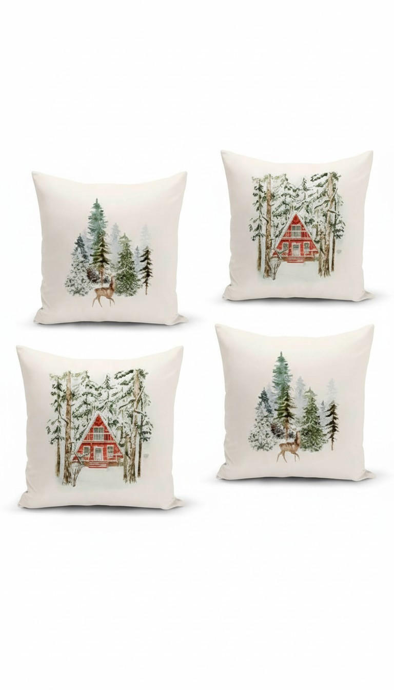X-Mas Kissenbezug-Set Mehrfarbig 43x43 cm