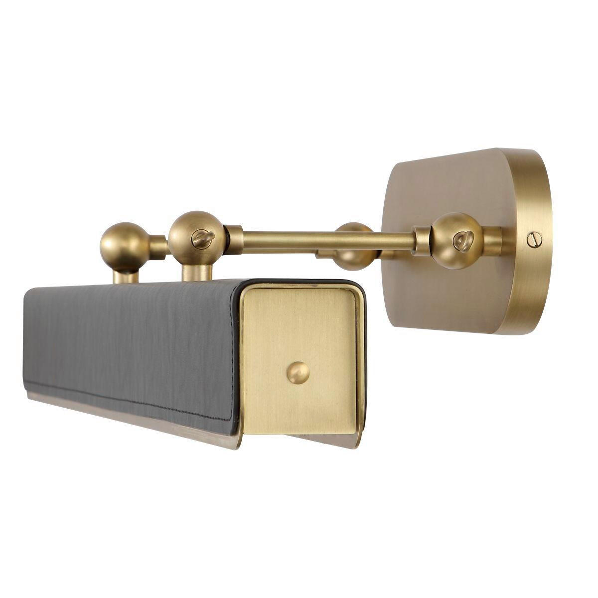 LED-WANDLEUCHTE Alora   - Messingfarben, KONVENTIONELL, Leder/Kunststoff (19,7/80/24,8cm) - Elstead Lighting