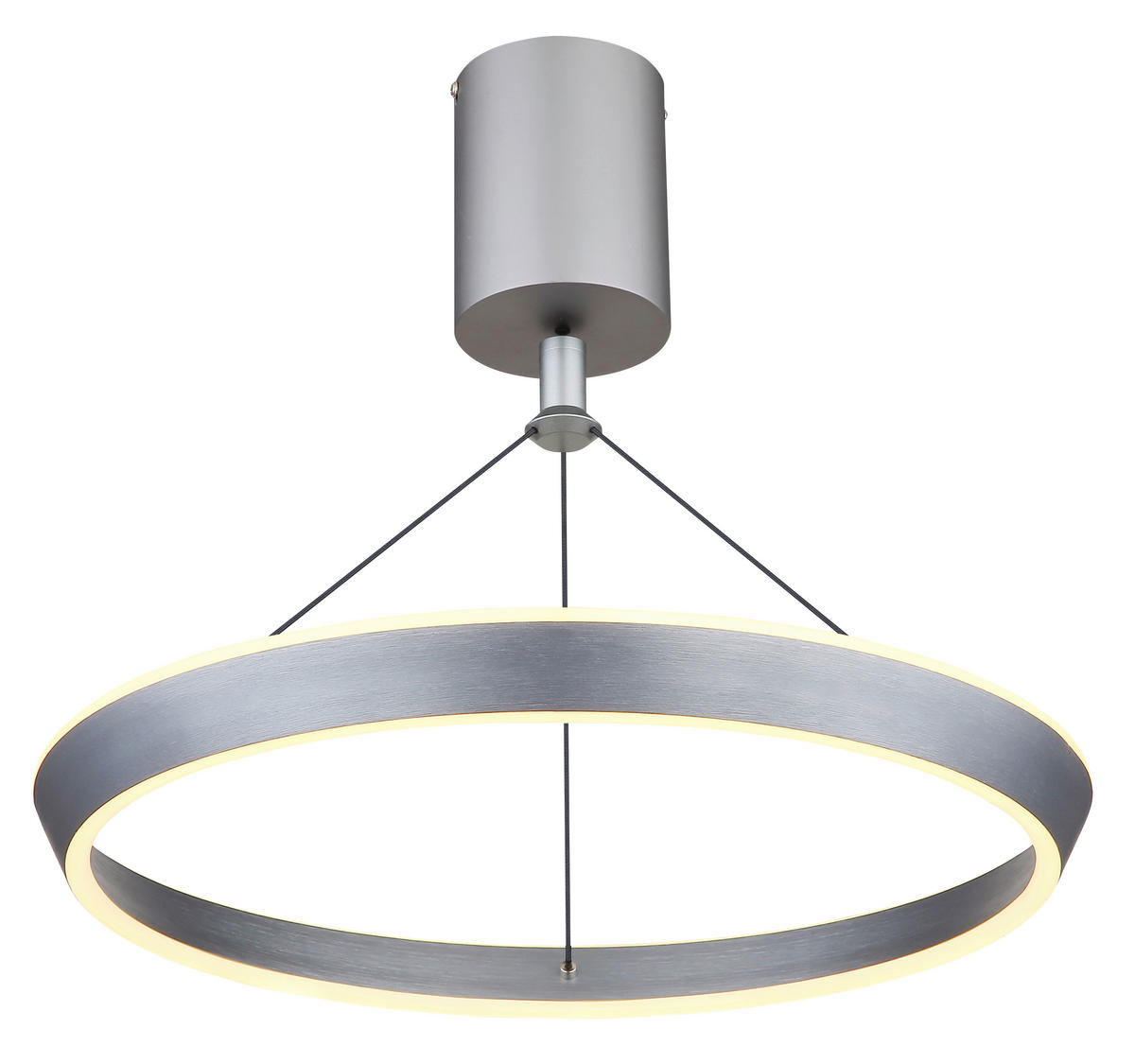 LED-HÄNGELEUCHTE 50/200 cm    - Titanfarben/Opal, Design, Kunststoff/Metall (50/200cm) - Globo
