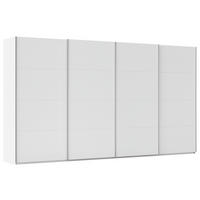 SCHWEBETÜRENSCHRANK 400/236/68 cm 4-türig Weiß  - Alufarben/Weiß, Basics, Holzwerkstoff/Metall (400/236/68cm) - Novel