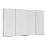 SCHWEBETÜRENSCHRANK 400/236/68 cm 4-türig Weiß  - Alufarben/Weiß, Basics, Holzwerkstoff/Metall (400/236/68cm) - Novel