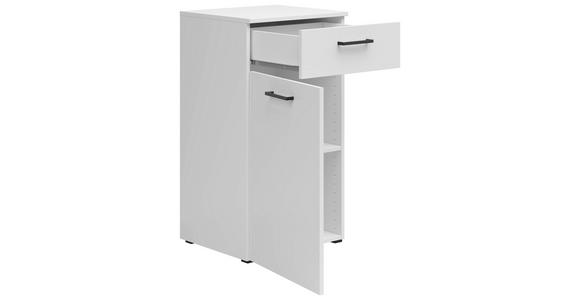 KOMMODE 45/83/40 cm in Weiß - Anthrazit/Schwarz, MODERN, Holzwerkstoff/Kunststoff (45/83/40cm) - Carryhome