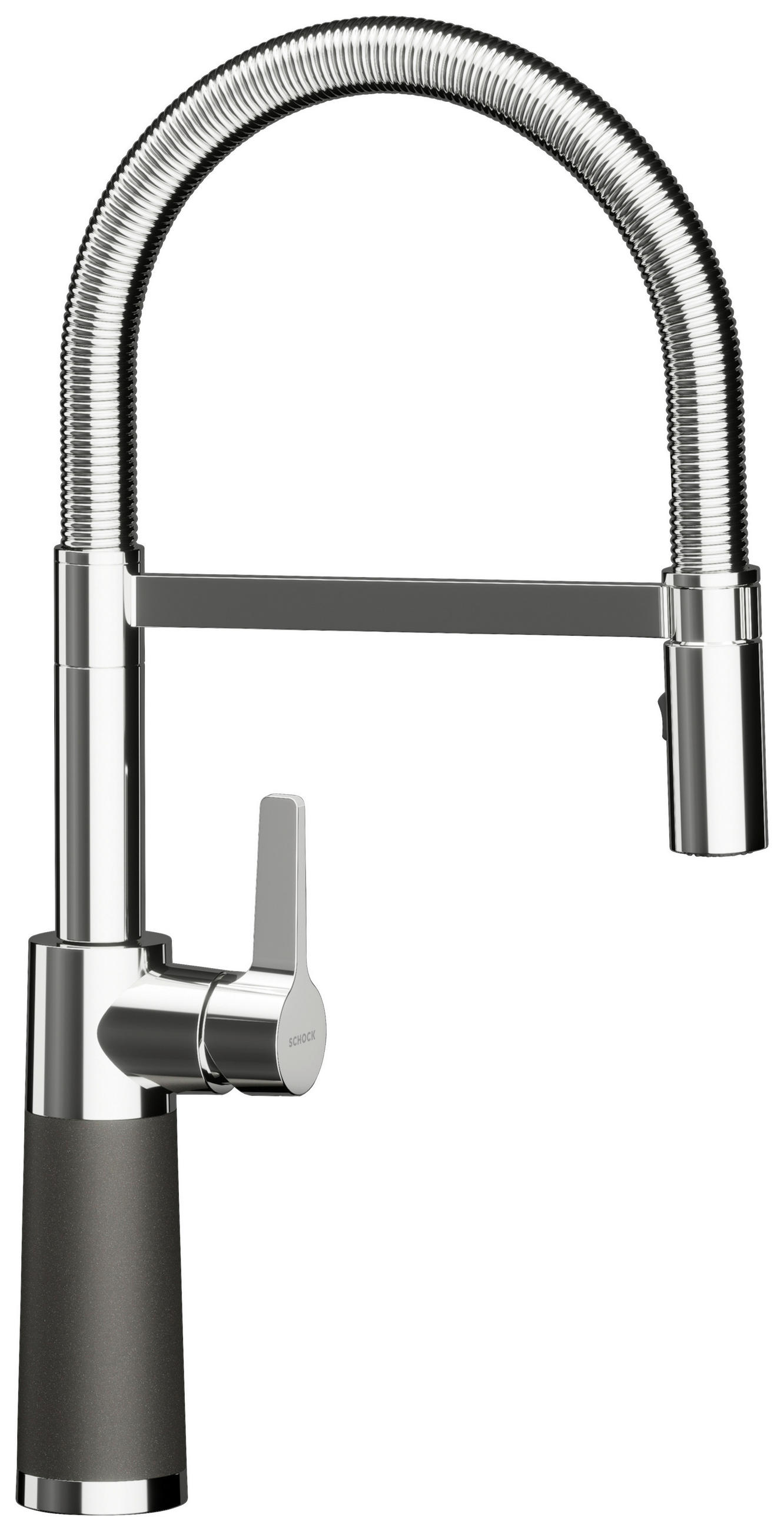 KÜCHENARMATUR 558000SIL  - Chromfarben/Dunkelgrau, Basics, Stein/Metall (5,2/43,6/19,6cm) - Schock