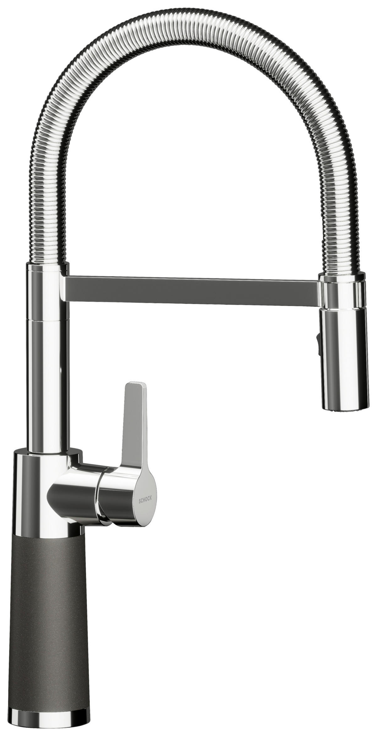 KÜCHENARMATUR 558000SIL  - Chromfarben/Dunkelgrau, Basics, Stein/Metall (5,2/43,6/19,6cm) - Schock