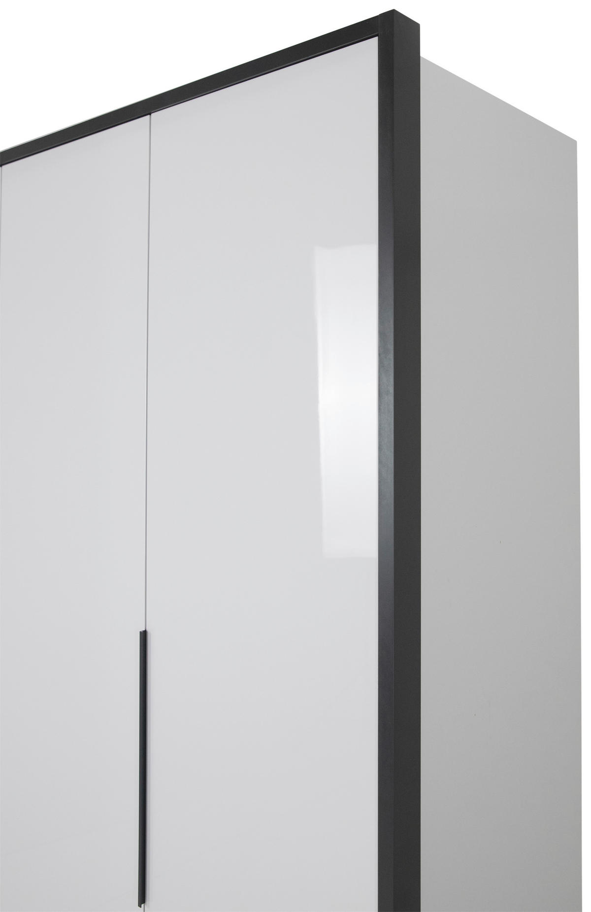 DREHTÜRENSCHRANK 201/221/60 cm 4-türig Weiß  - Anthrazit/Weiß, MODERN, Holzwerkstoff/Metall (201/221/60cm) - MID.YOU