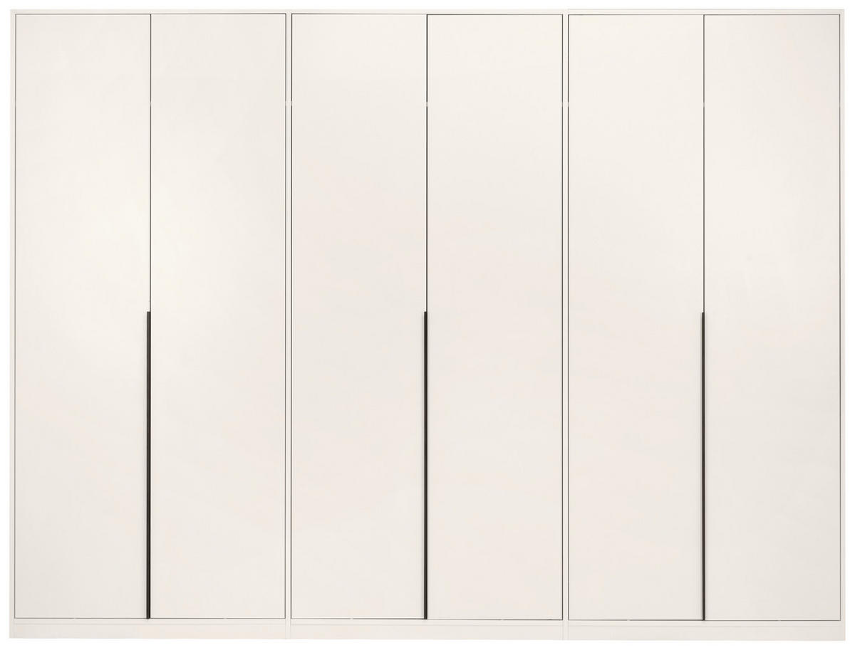 DREHTÜRENSCHRANK 276/211/53 cm,  in Kaschmir, 6-türig  - Kaschmir/Schwarz, MODERN, Holzwerkstoff/Metall (276/211/53cm) - MID.YOU