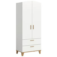 DREHTÜRENSCHRANK  in Weiß, Eiche Artisan  - Eiche Artisan/Weiß, ROMANTIK / LANDHAUS, Holzwerkstoff/Kunststoff (81/198/51cm) - Livetastic