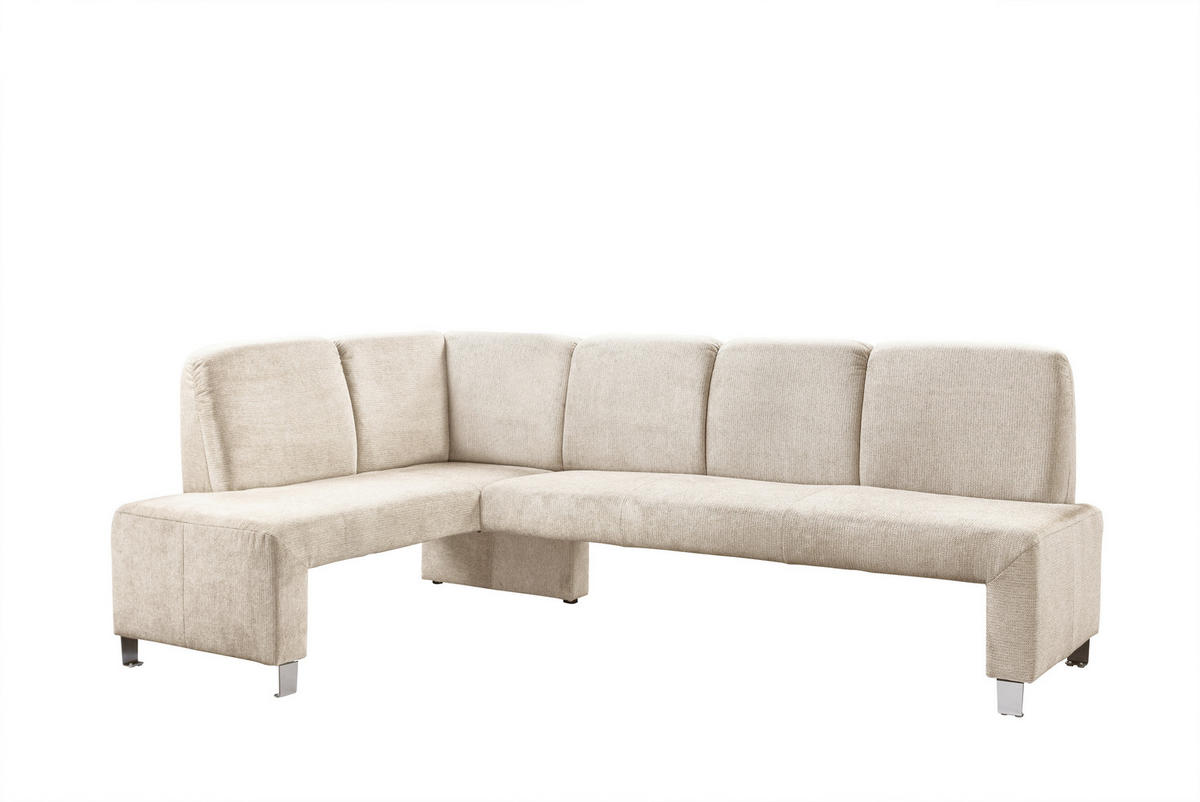 KLUPA KUTNA  bež  drvo, tekstil, drvni materijal      - srebrne boje/bež, Moderno, drvni materijal/drvo (243/158cm) - Livetastic