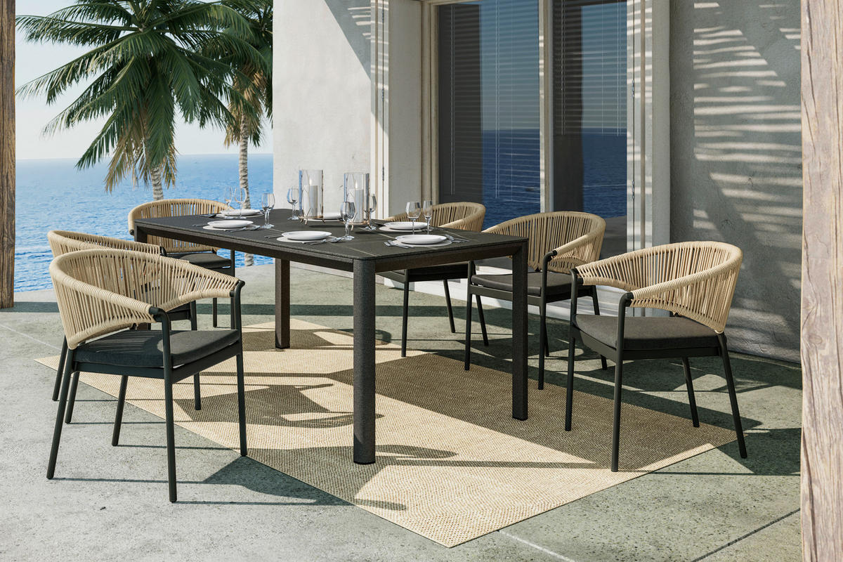 STOLICA SLOŽIVA  prirodne boje, crna  metal, plastika, tekstil      - prirodne boje/crna, Design, metal/tekstil (64/79,5/59cm) - Dieter Knoll