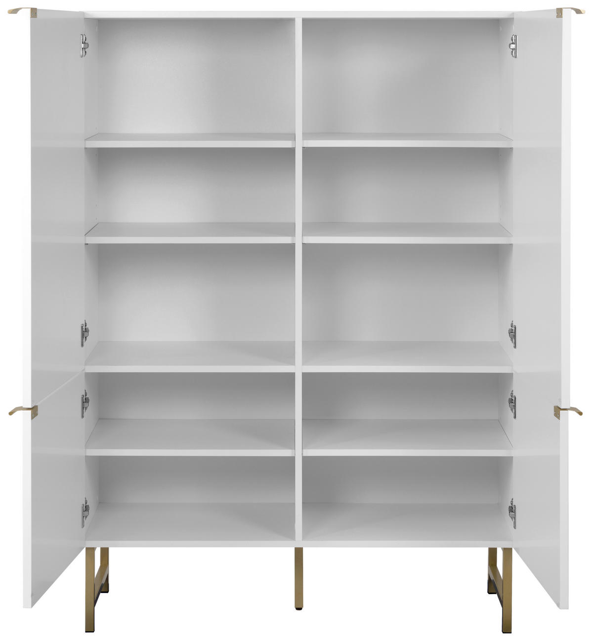 VYSOKÁ KOMODA, bílá, 100/142/41 cm - bílá/barvy zlata, Design, kov/kompozitní dřevo (100/142/41cm) - MID.YOU
