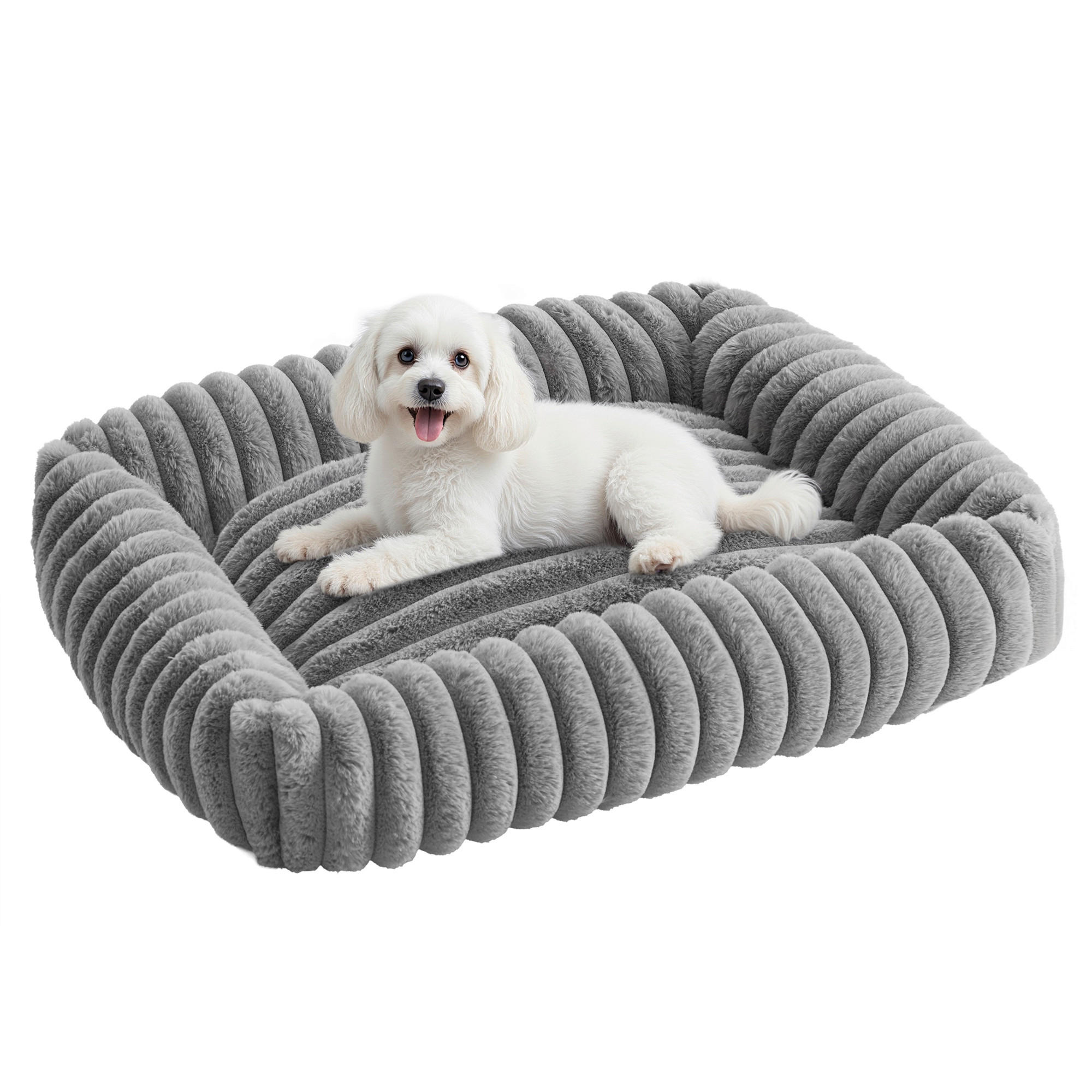 HUNDEBETT - Grau, Trend, Textil (71/18/55cm) - Boxxx