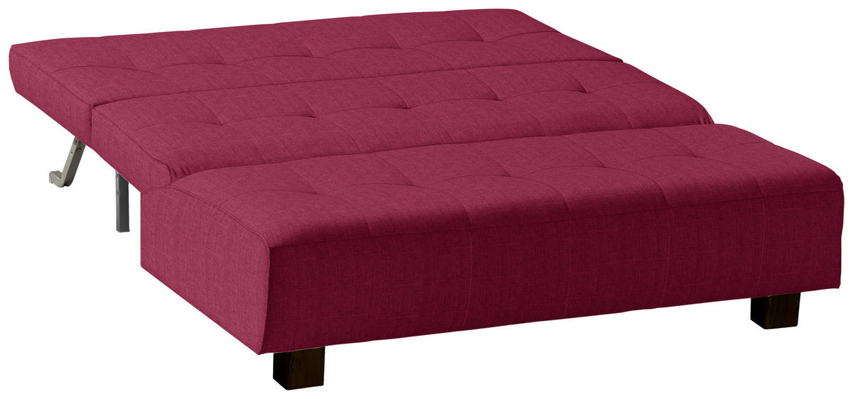SCHLAFSOFA Rot  - Rot/Schwarz, Design, Textil/Metall (165/92/102cm) - Novel