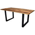 ESSTISCH in Holz, Metall 180/90/77 cm - Schwarz/Naturfarben, Design, Holz/Metall (180/90/77cm) - Ambia Home
