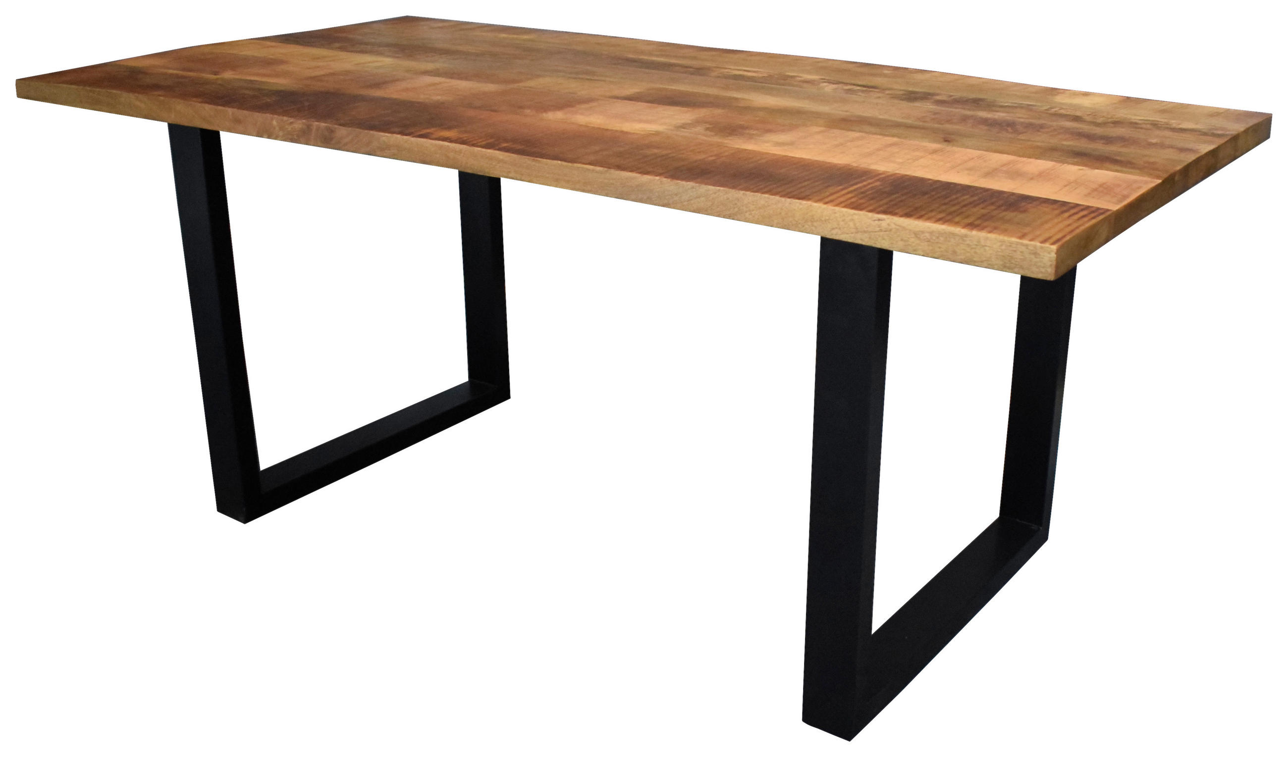 ESSTISCH in Holz, Metall 180/90/77 cm  - Schwarz/Naturfarben, Design, Holz/Metall (180/90/77cm) - Ambia Home