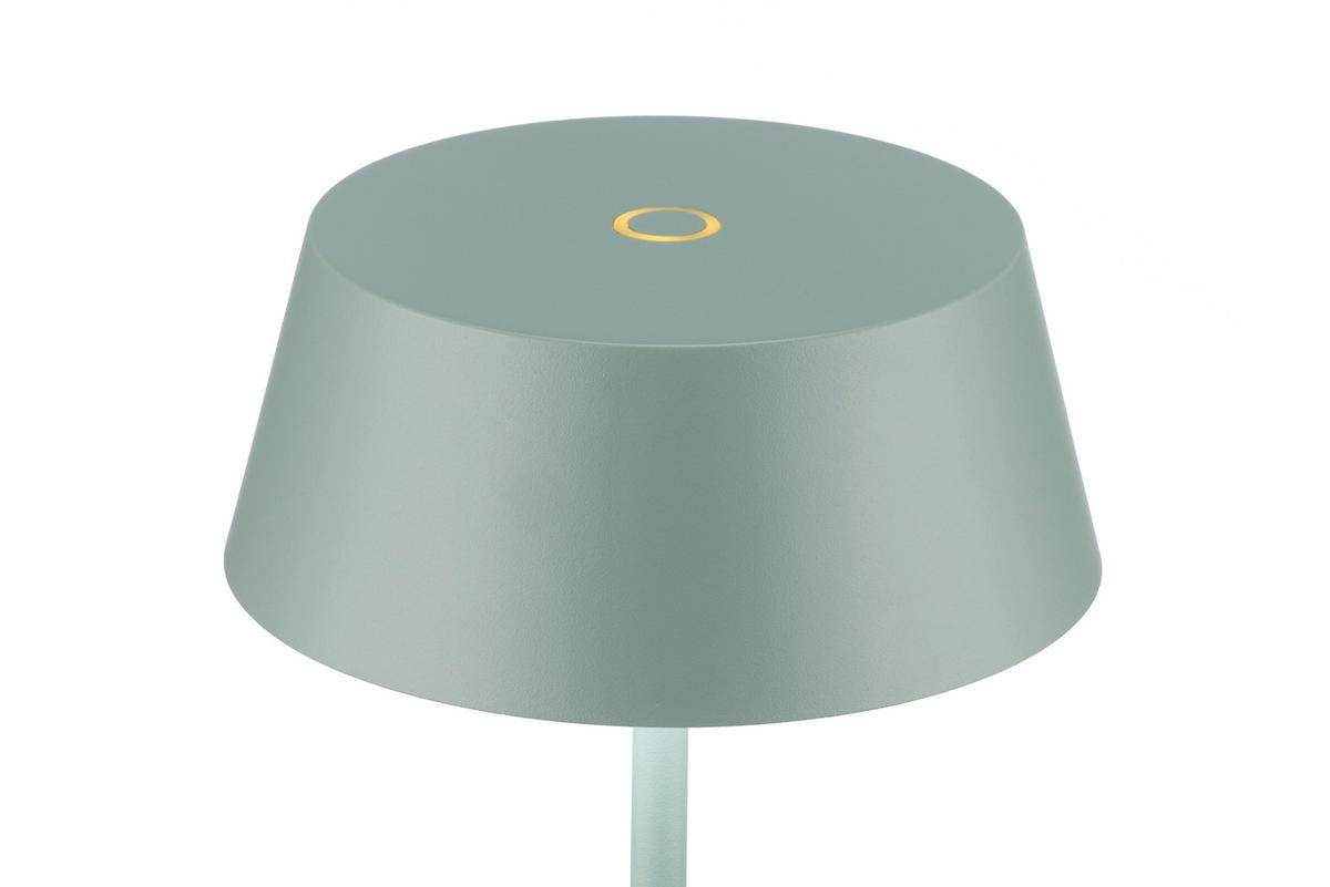 AKKU-TISCHLEUCHTE Naos 15/25 cm  - Grau, Design, Kunststoff/Metall (15/25cm) - Dieter Knoll