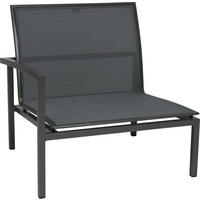 LOUNGEECKTEIL - Dunkelgrau/Anthrazit, Design, Textil/Metall (82/80/81cm) - Stern