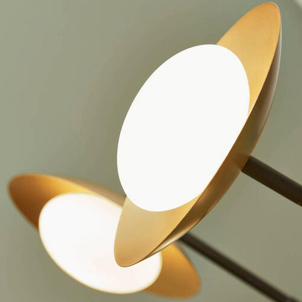 HÄNGELEUCHTE Endon Ruffle 85/47-73 cm   - Goldfarben/Opal, KONVENTIONELL, Glas (85/47-73cm) - ENDON